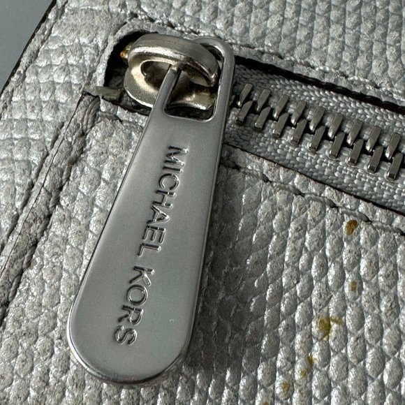 Michael Kors Silver Croc-Print Clutch with Rhinestones - Picture 8 of 13